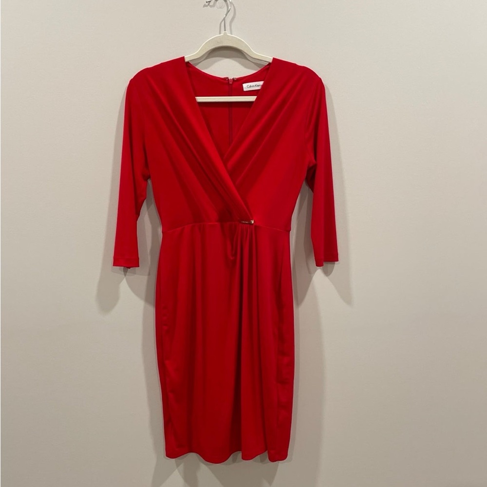 NWOT Calvin Klein Red Dress Size 4 Valentine’s Day